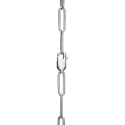 Lock Pendant in White Gold with Diamonds, Large