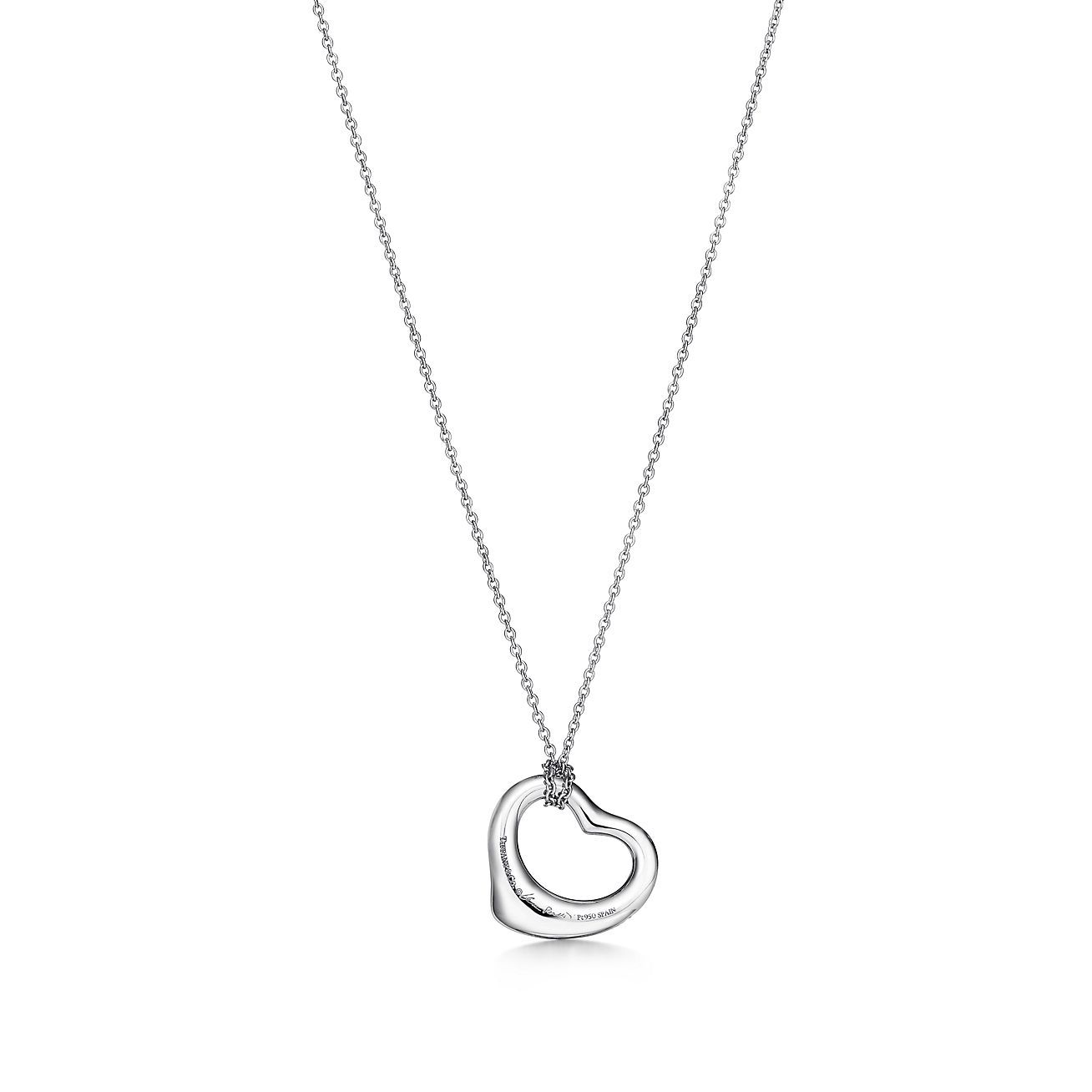 Elsa Peretti庐  Open Heart Pendant in in Platinum