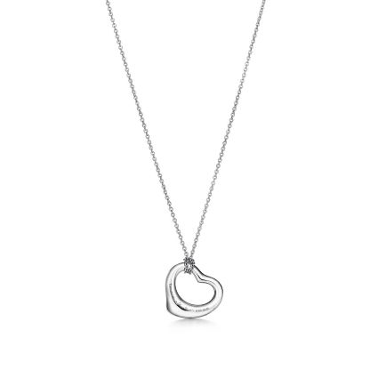 Elsa Peretti庐  Open Heart Pendant in in Platinum