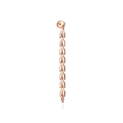 Victoria庐 Vine Drop Earrings in Rose Gold with Diamonds