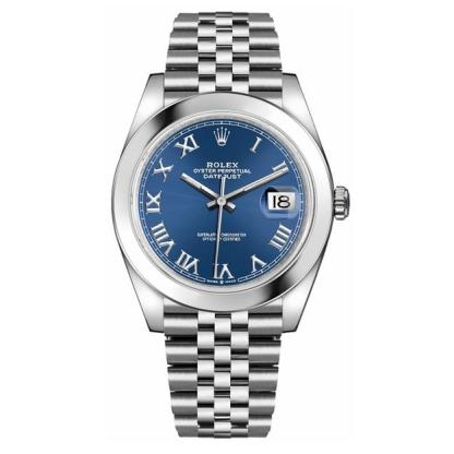 Datejust 41 Blue Dial Jubilee Bracelet Men's Watch 126300-0018