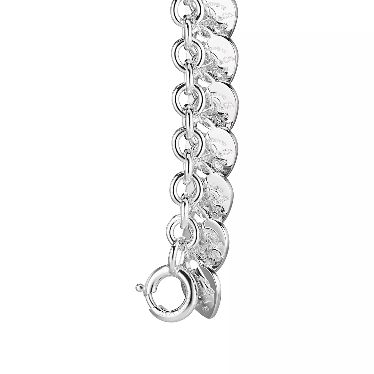 Return to 庐 Multi-heart Tag Bracelet in Silver