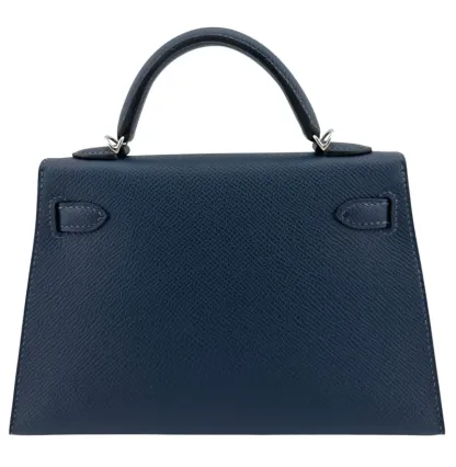 Herthemes Bleu de Prusse Epsom Mini Kelly 20 II Electrum Hardware