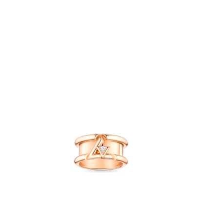 Volt One Band Ring, Pink Gold And Diamond