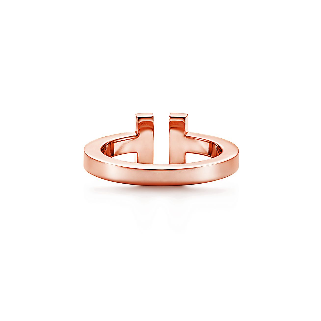 T Square Ring in Rose Gold