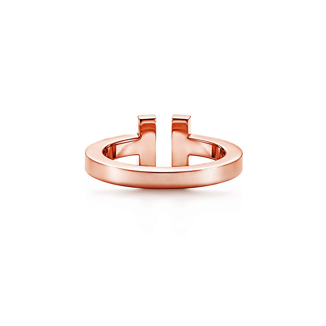 T Square Ring in Rose Gold