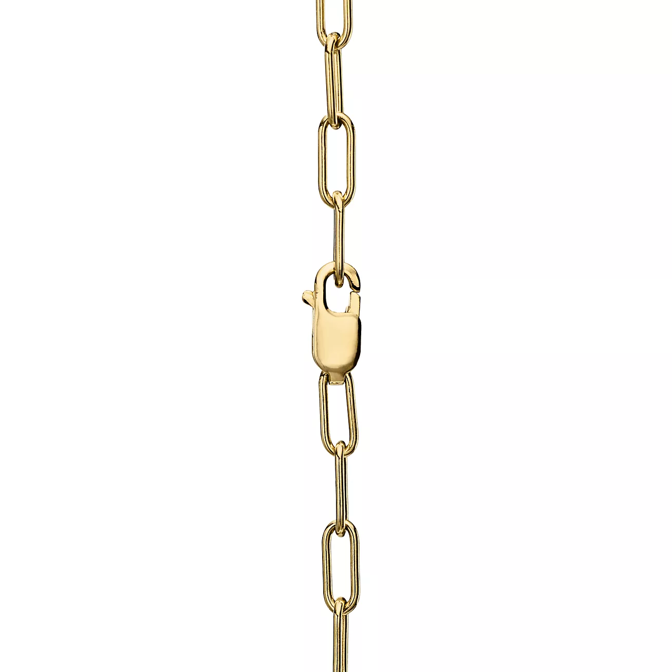 Lock Pendant in Yellow Gold with Diamonds, Medium