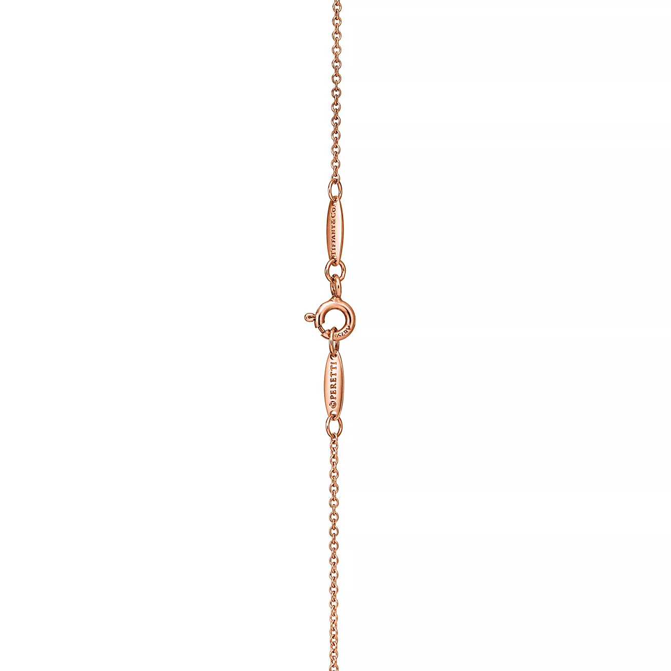 Elsa Peretti庐 Open Heart Pendant in 18k Rose Gold with Diamonds