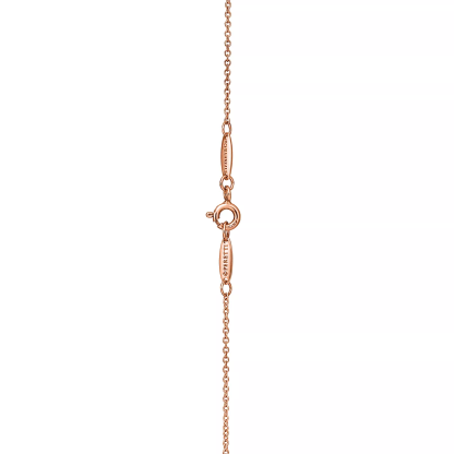 Elsa Peretti庐 Open Heart Pendant in 18k Rose Gold with Diamonds