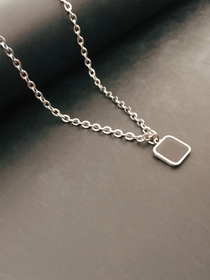 Men Geometric Charm Necklace