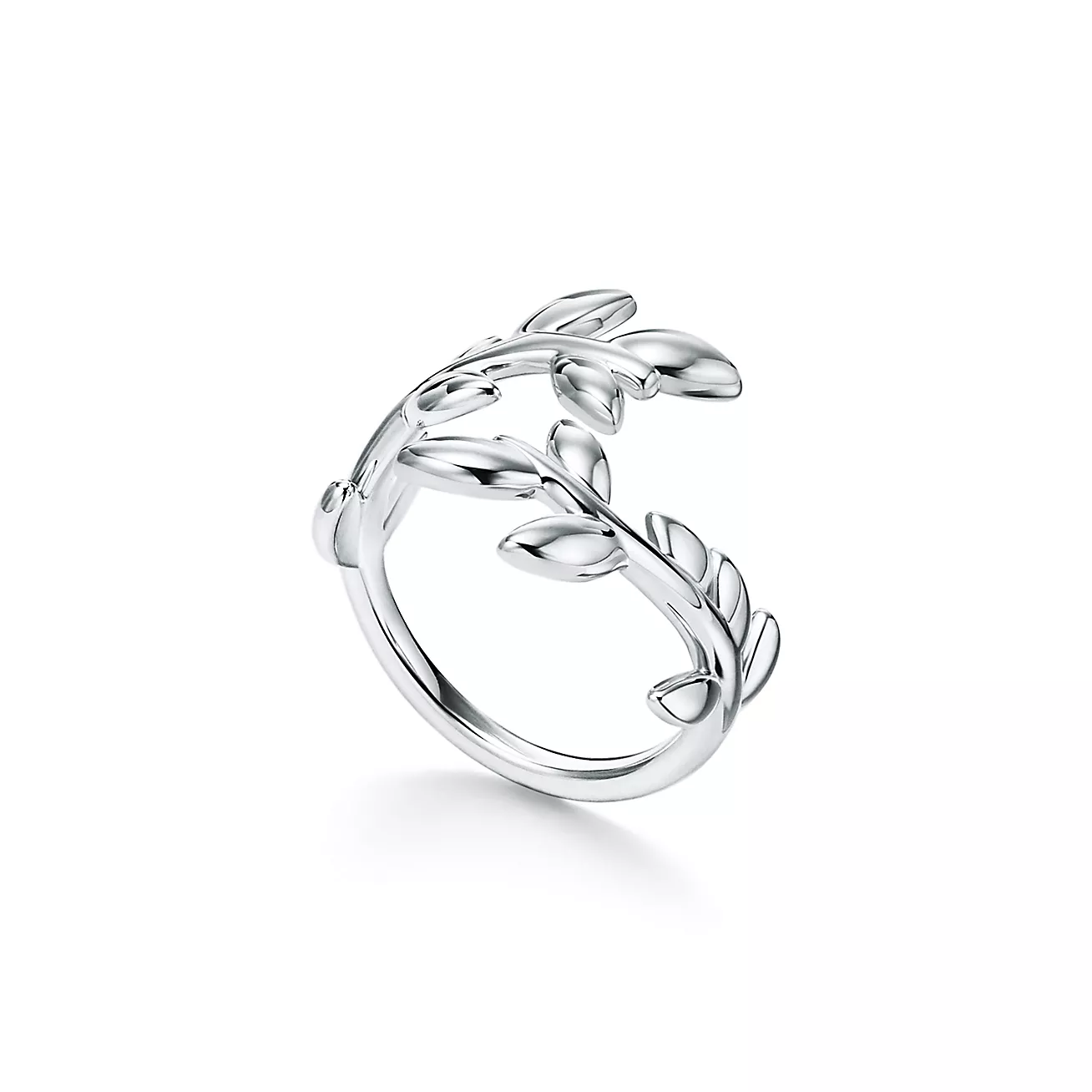 Paloma Picasso庐 Olive Leaf Bypass Ring in Silver