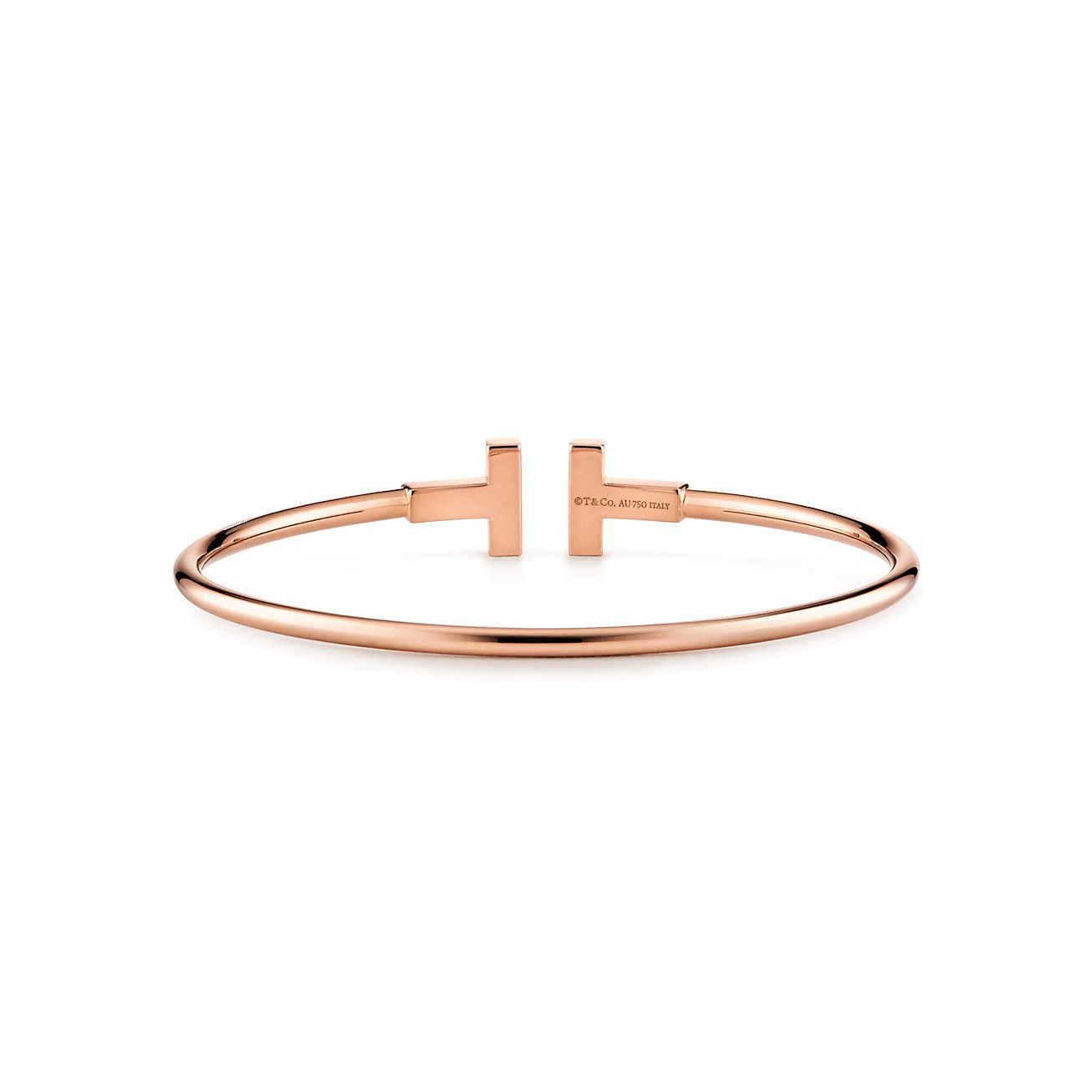 T Wire Bracelet in 18k Rose Gold