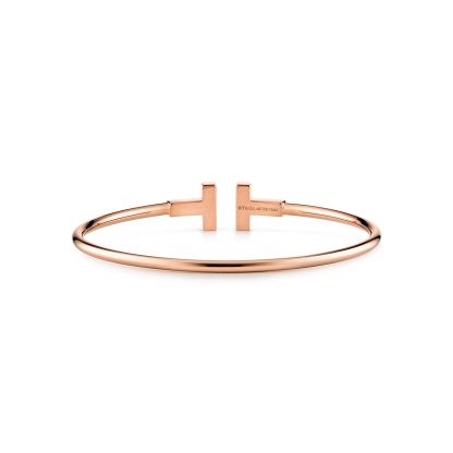 T Wire Bracelet in 18k Rose Gold