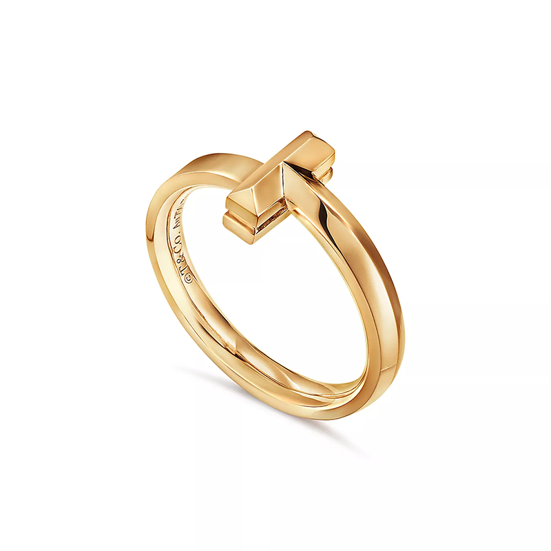 T T1 Ring in Yellow Gold, 2.5 mm Wide