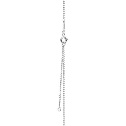 Return to 庐 Heart Tag and Key Necklace in Sterling Silver with a Diamond, Medium