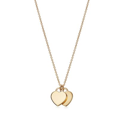 Return to 庐 Mini Double Heart Tag Pendant