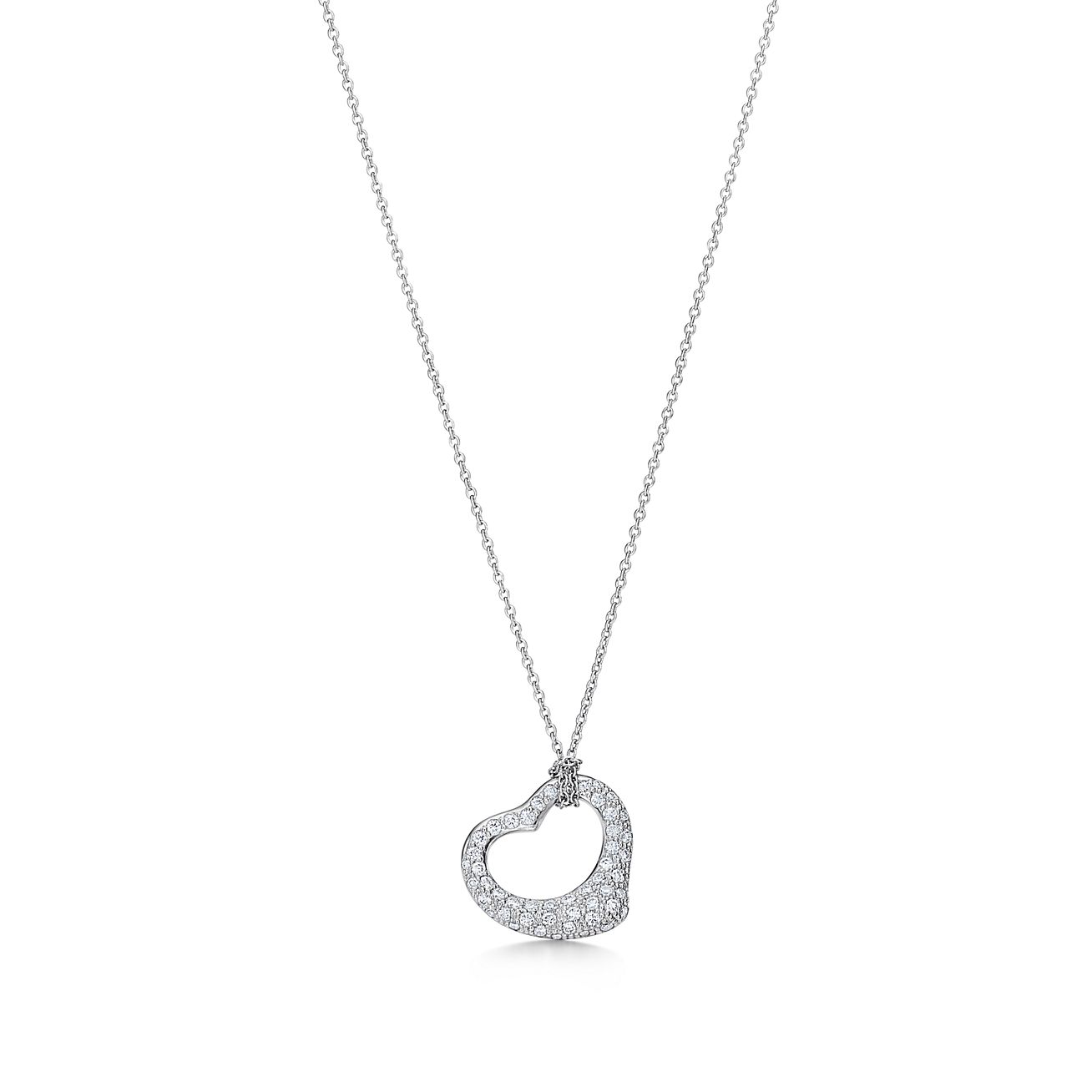 Elsa Peretti庐  Open Heart Pendant in in Platinum