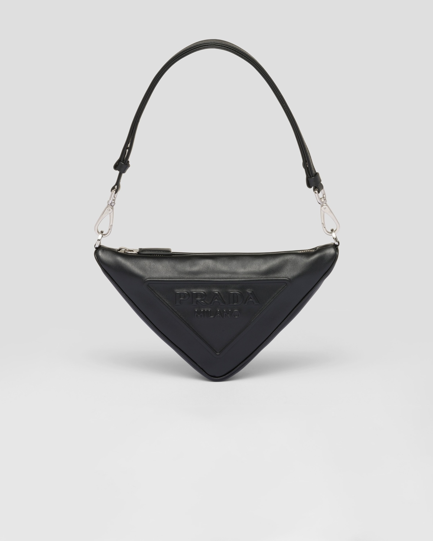 Triangle leather mini-bag