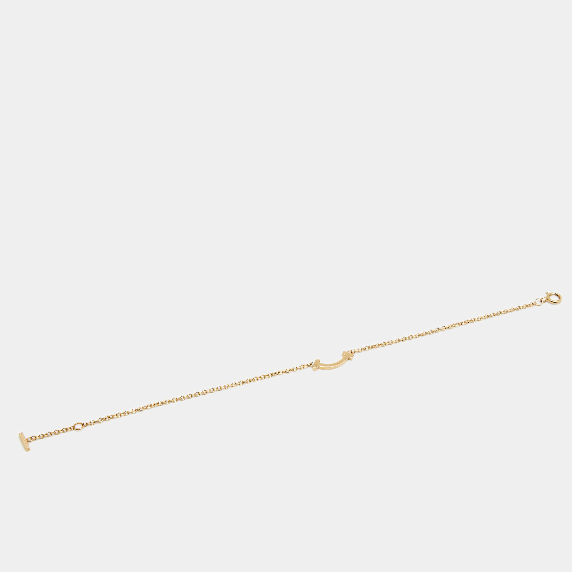 & Co.  T Smile 18K Yellow Gold Mini Bracelet