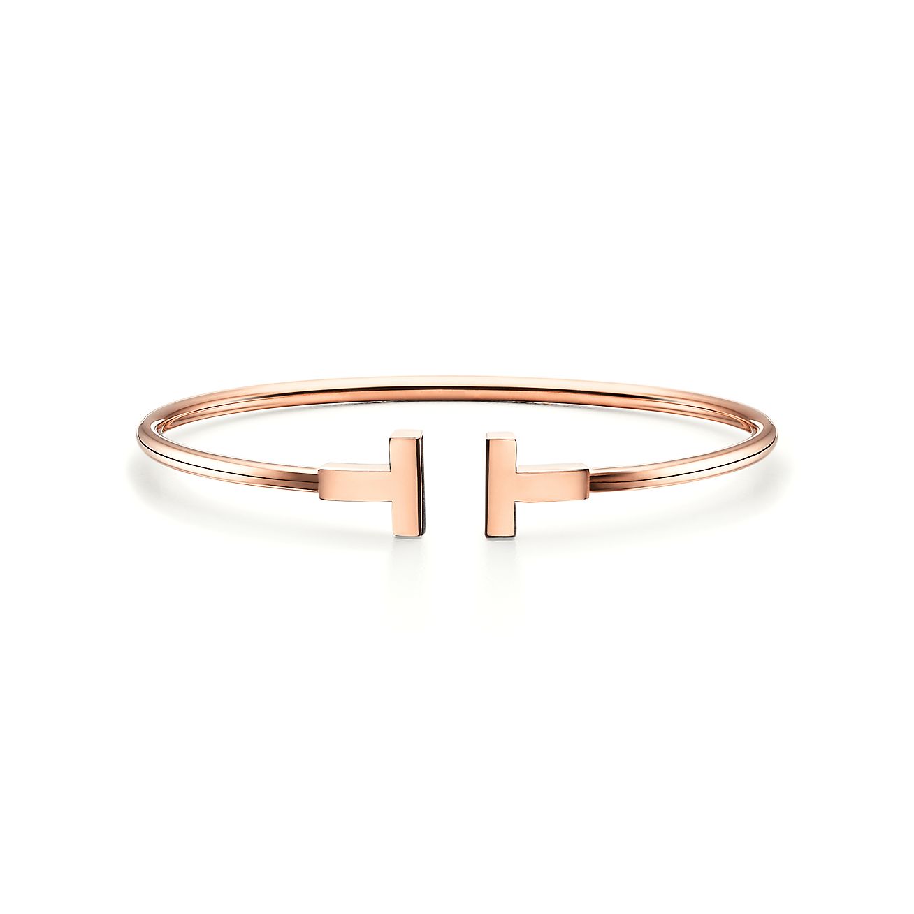 T Wire Bracelet in 18k Rose Gold