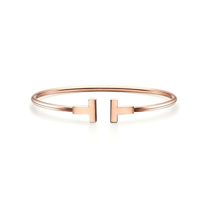 T Wire Bracelet in 18k Rose Gold