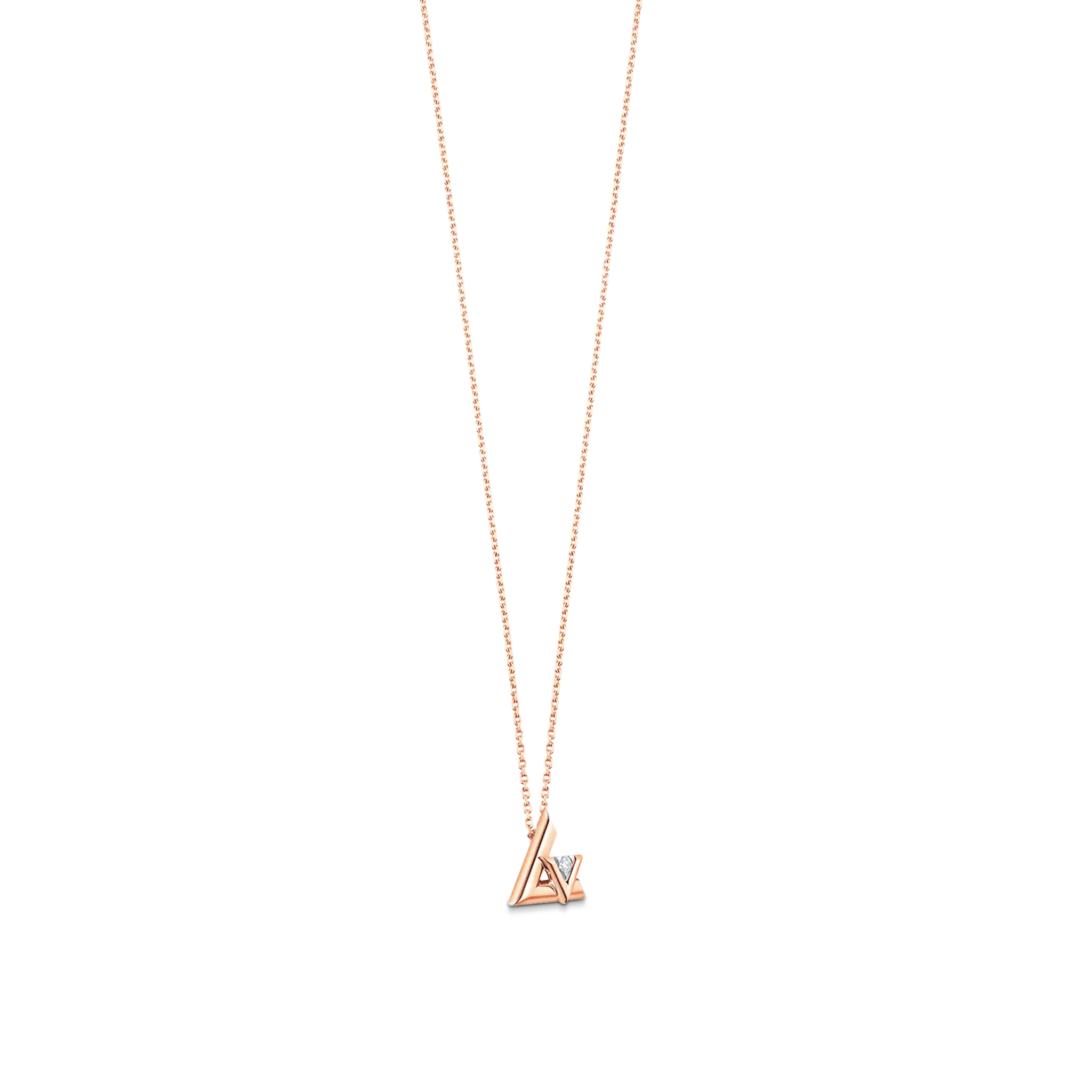 Volt One Small Pendant, Pink Gold And Diamond