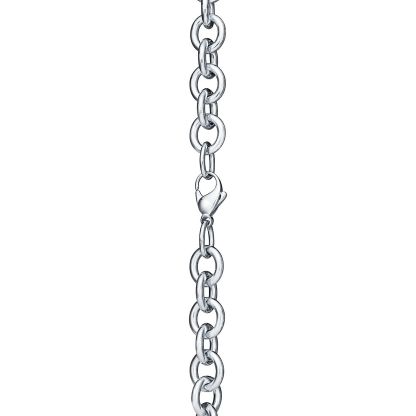 Return to 庐 Heart Tag Chain Link Necklace in Silve