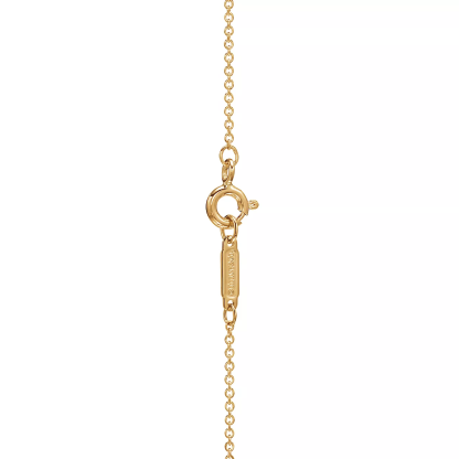 Cross pendant in 18k gold with diamonds, mini