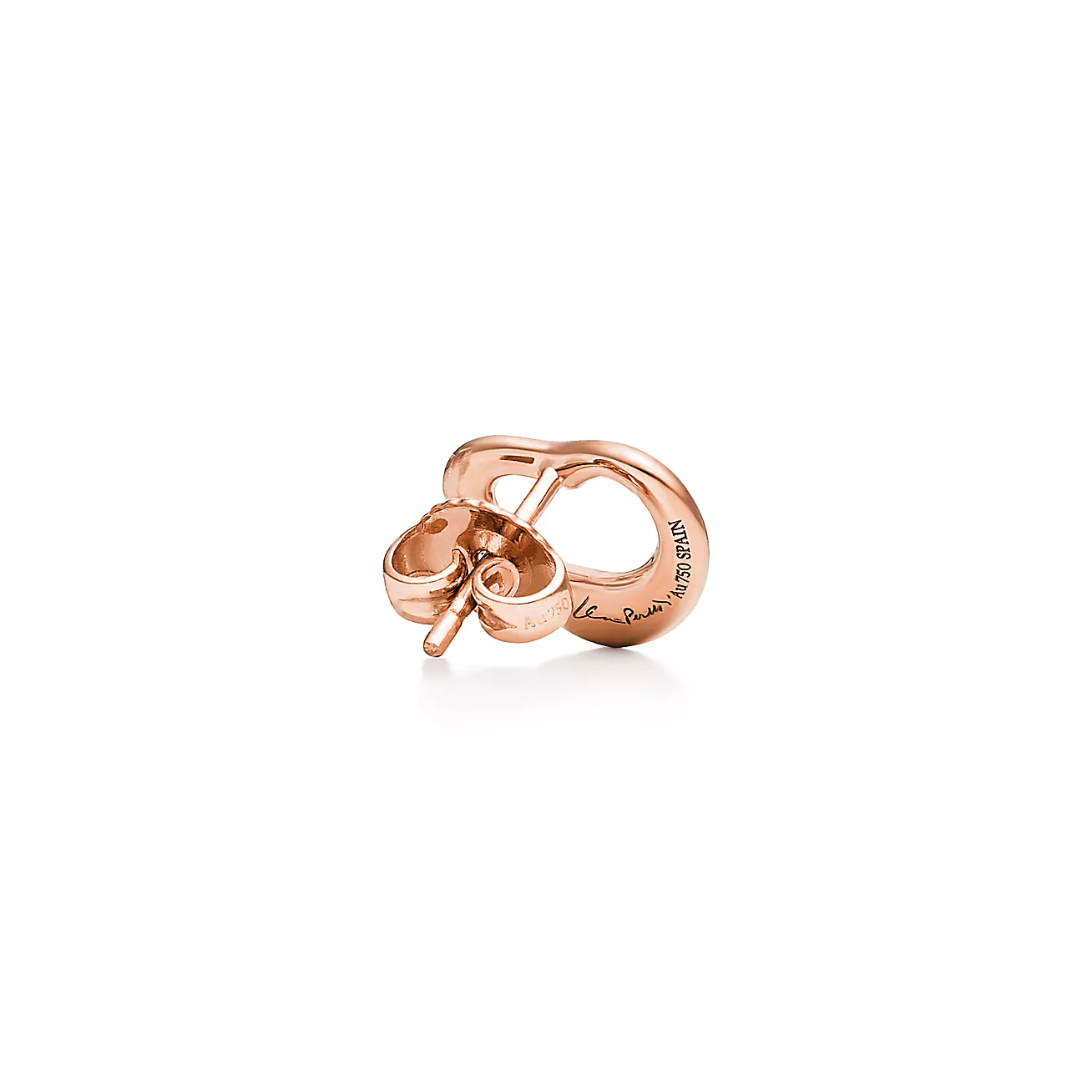 Elsa Peretti庐 Open Heart Stud Earrings in Rose Gold, 11 mm