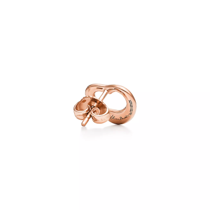 Elsa Peretti庐 Open Heart Stud Earrings in Rose Gold, 11 mm