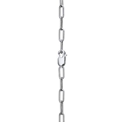 Lock Pendant in White Gold with Pave Diamonds, Medium