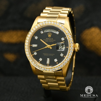 PRESIDENT DAY-DATE 36MM - BAGUETTE NOIR SMALL BEZEL