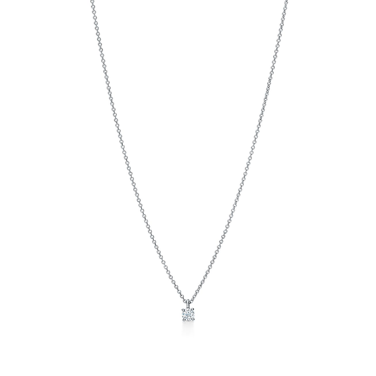 Solitaire Diamond Pendant in Platinum