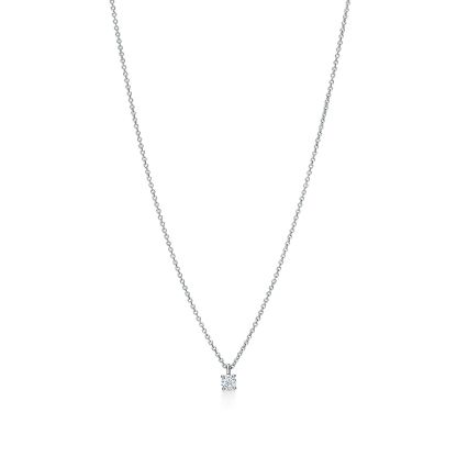 Solitaire Diamond Pendant in Platinum