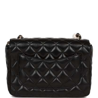 Candy Heart Mini Flap Bag Black Lambskin Enamel and Light Gold Hardware