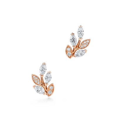 VictoriaTM Diamond Branch Earrings in 18k Rose Gold