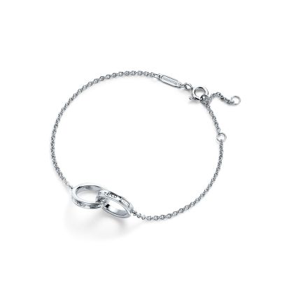 1837庐 Interlocking Circles Chain Bracelet in Silver