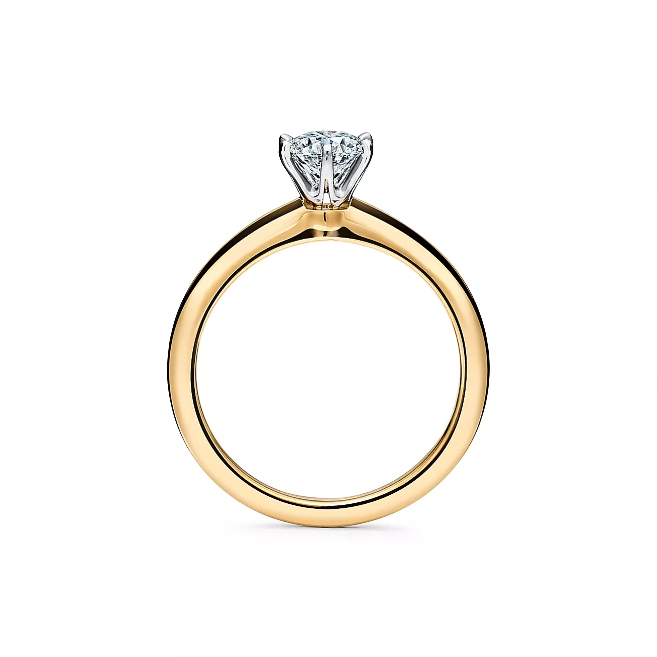 The 庐 Setting Engagement Ring in 18k Yellow Gold