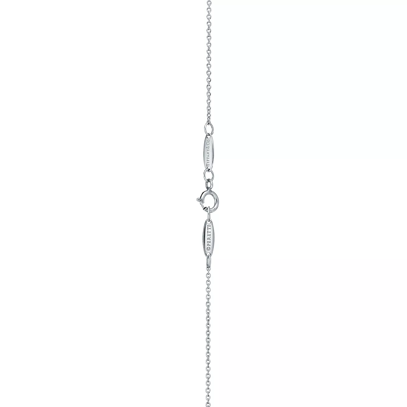 Elsa Peretti庐 Open Heart Pendant in Platinum with Diamonds