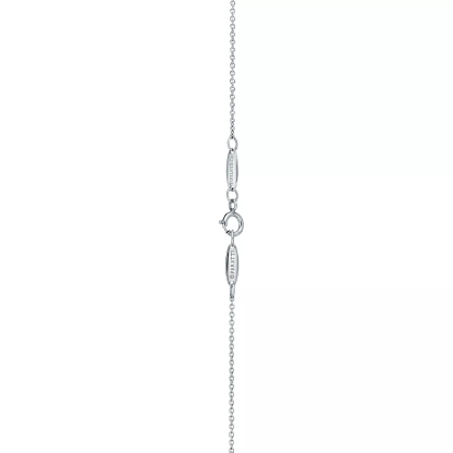 Elsa Peretti庐 Open Heart Pendant in Platinum with Diamonds