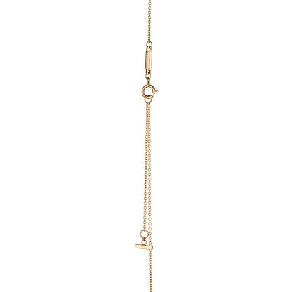 T Smile Pendant in Yellow Gold with Diamonds, Large