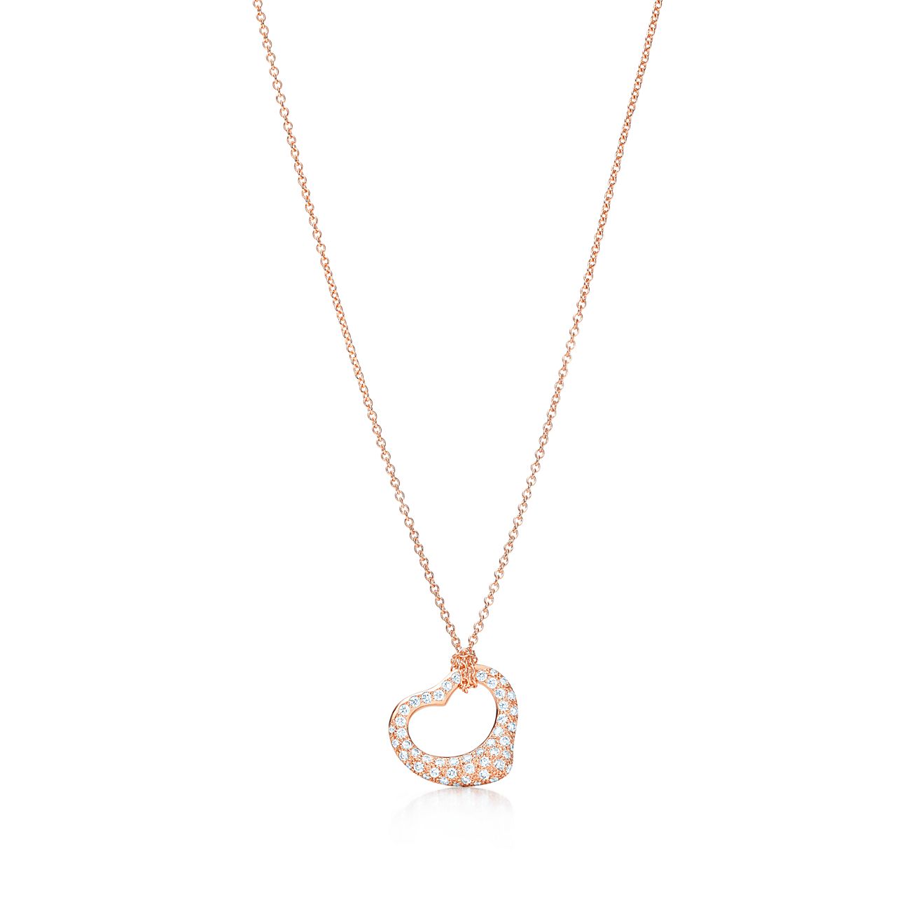 Elsa Peretti庐  Open Heart Pendant in 18k Rose Gold