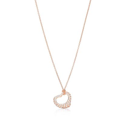 Elsa Peretti庐  Open Heart Pendant in 18k Rose Gold
