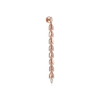 Victoria庐 Vine Drop Earrings in Rose Gold with Diamonds