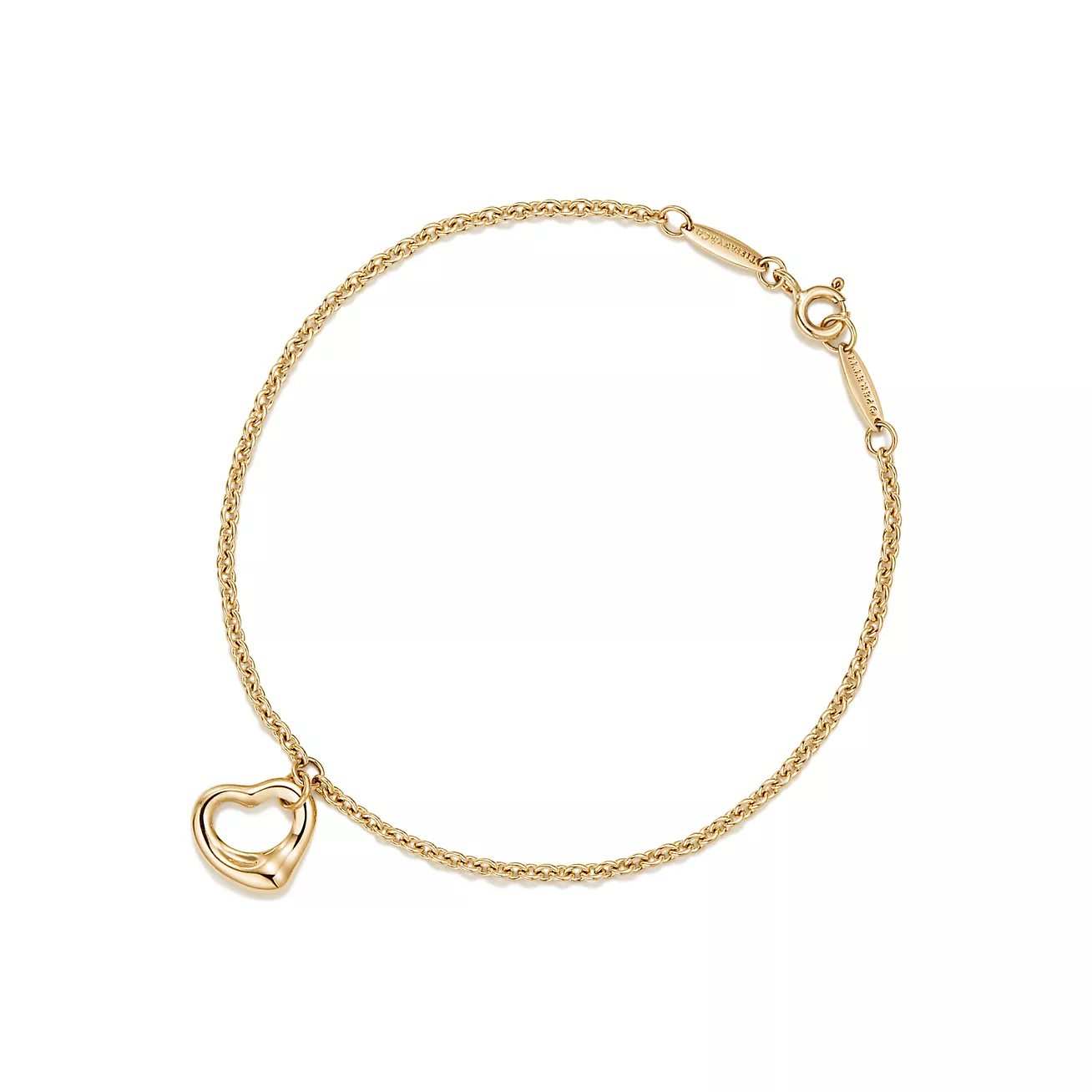 Elsa Peretti庐 Open Heart Bracelet in Yellow Gold, 11 mm