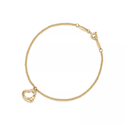 Elsa Peretti庐 Open Heart Bracelet in Yellow Gold, 11 mm