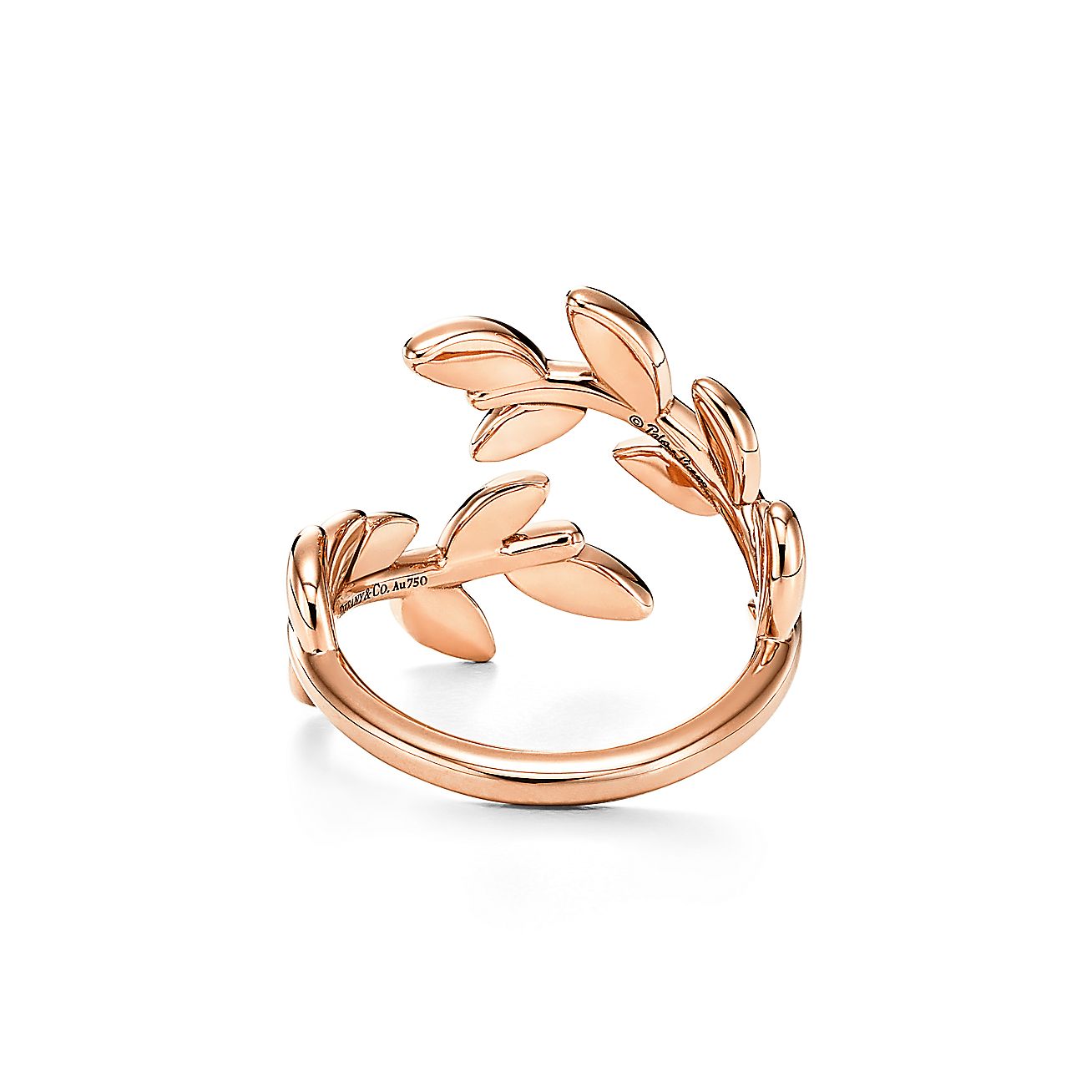 Paloma Picasso庐 Olive Leaf Bypass Ring in Rose Gold