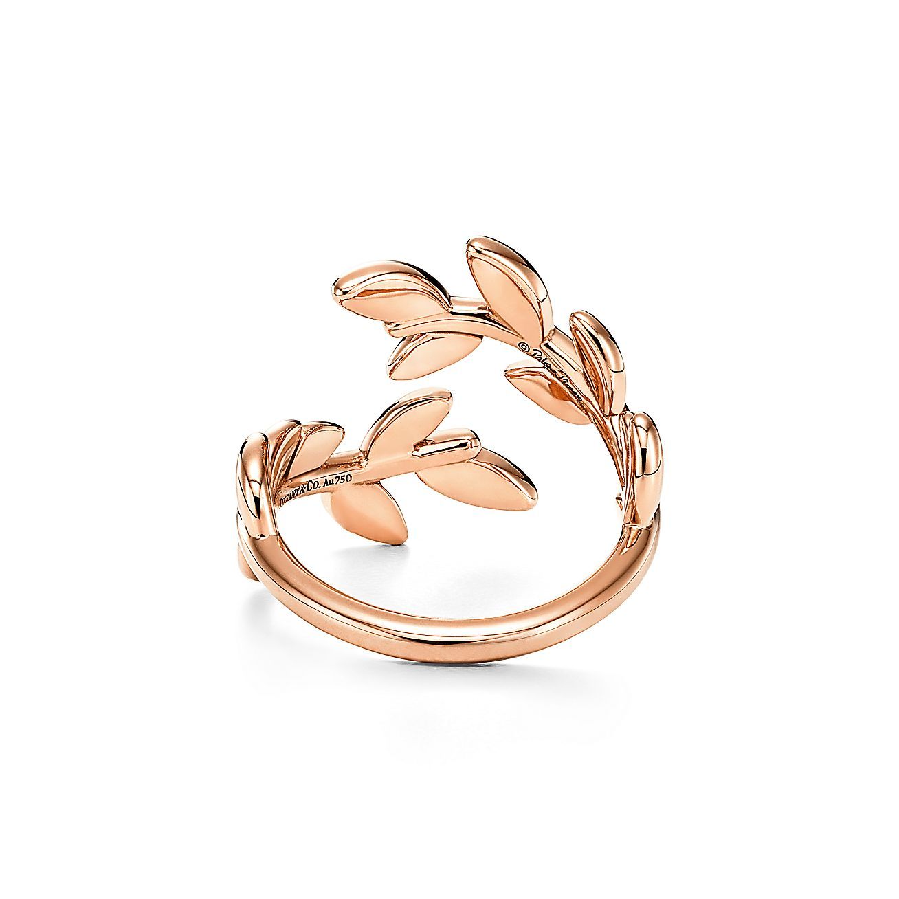 Paloma Picasso庐 Olive Leaf Bypass Ring in Rose Gold