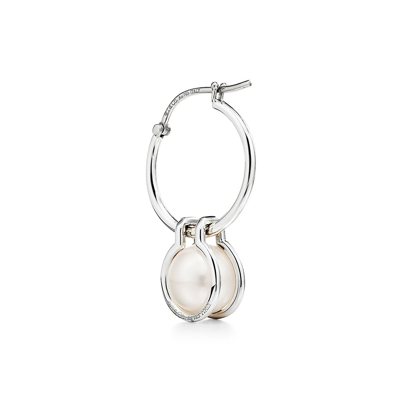 HardWear Pearl Hoop Earrings in Sterling Silver