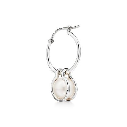 HardWear Pearl Hoop Earrings in Sterling Silver